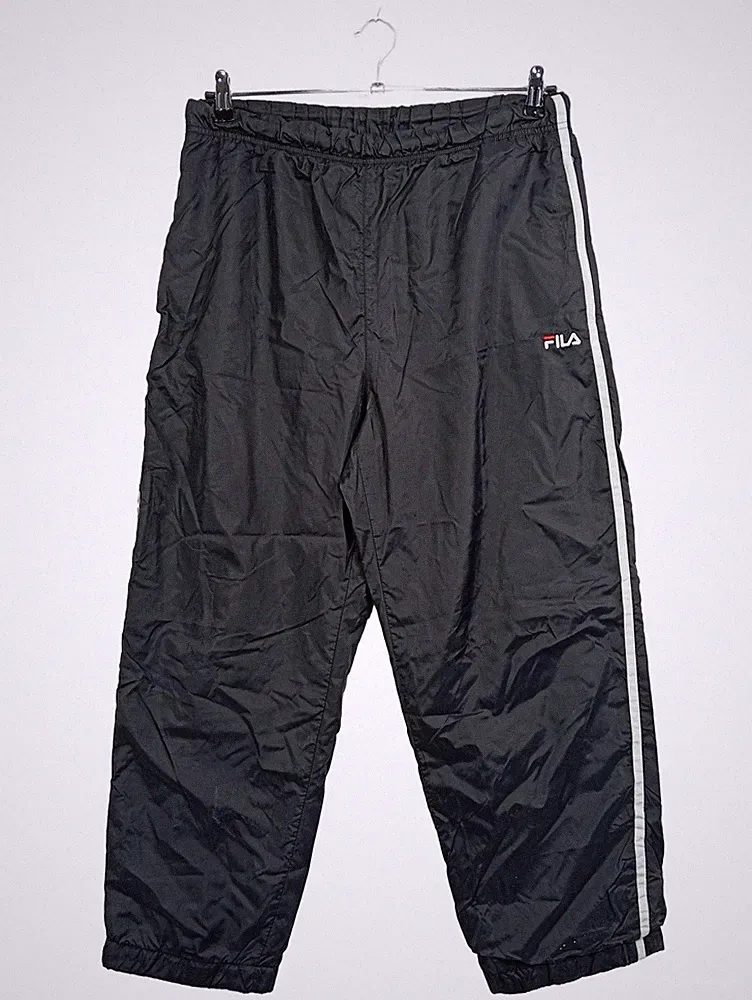 FILA Herren Jogginghose Trainingshose Schwarz Gr. 52 XL Seitenstreifen