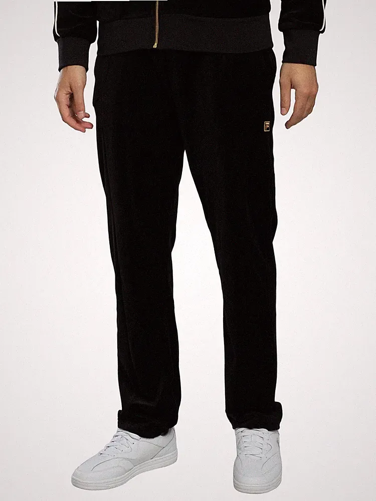 Fila Herren Lorrie Velours-Jogginghose, Schwarz