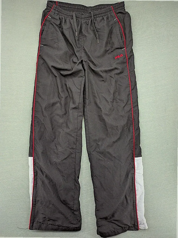 Fila Herren Trainingshose Gr 52 L schwarz rot Sporthose Jogginghose sportlich