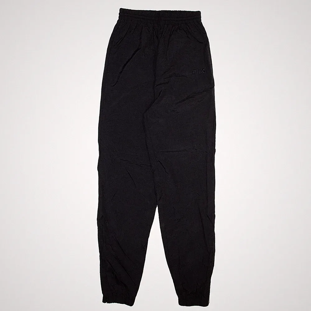 FILA Herren Trainingshosen Jogginghosen Schwarz Nylon Schmal Zulaufend M W24 L29