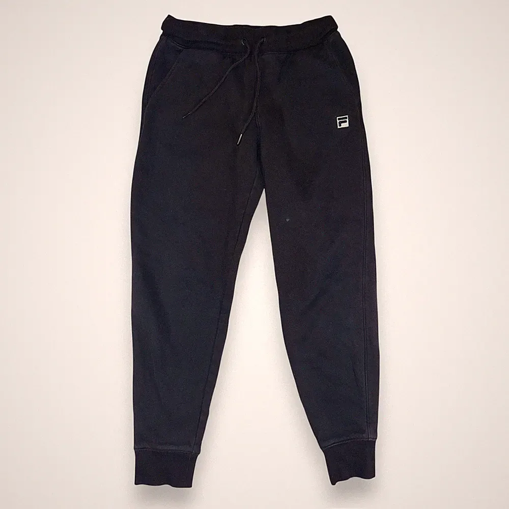 Fila Jogger Sweatpants Black Small Logo Jogging Bottoms Size S