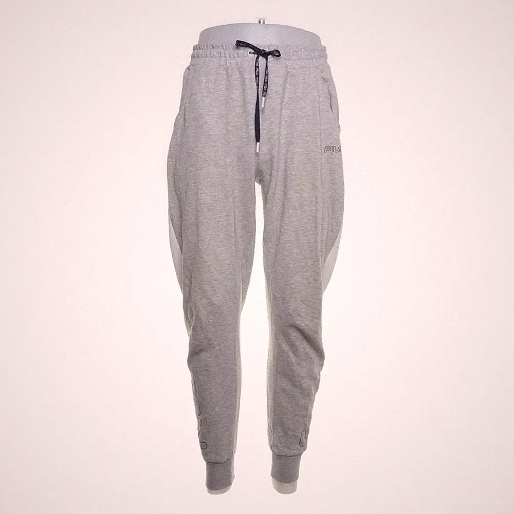 Fila, Jogginghose, Größe: M, Grau/Weiß, Baumwolle/Polyester/Viskose, Sweat #BxH