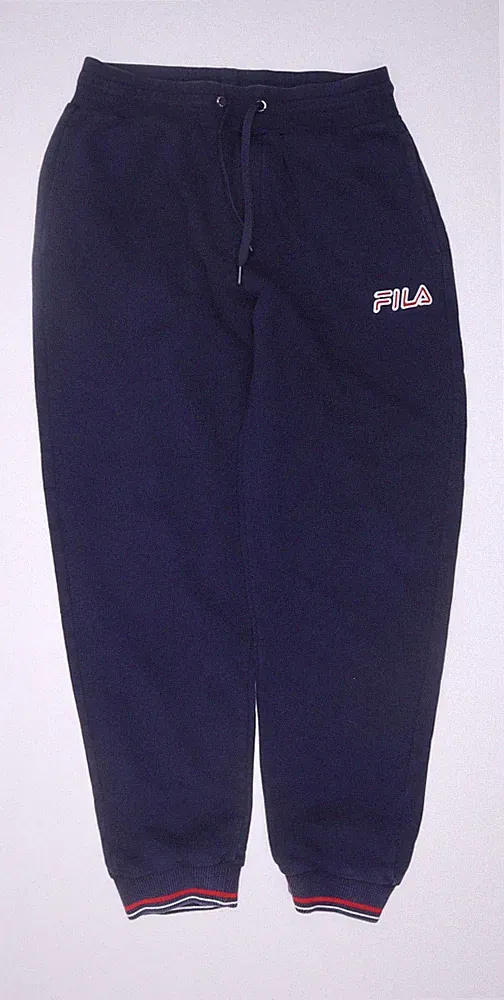 FILA Jogginghose Herren blau M Gummibund Fleece Comfort