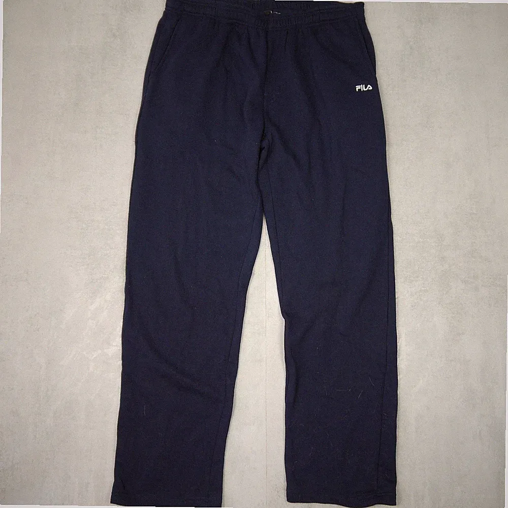Fila Jogginghose Herren XL Navy Straight Fit Streetwear Relaxed Logo