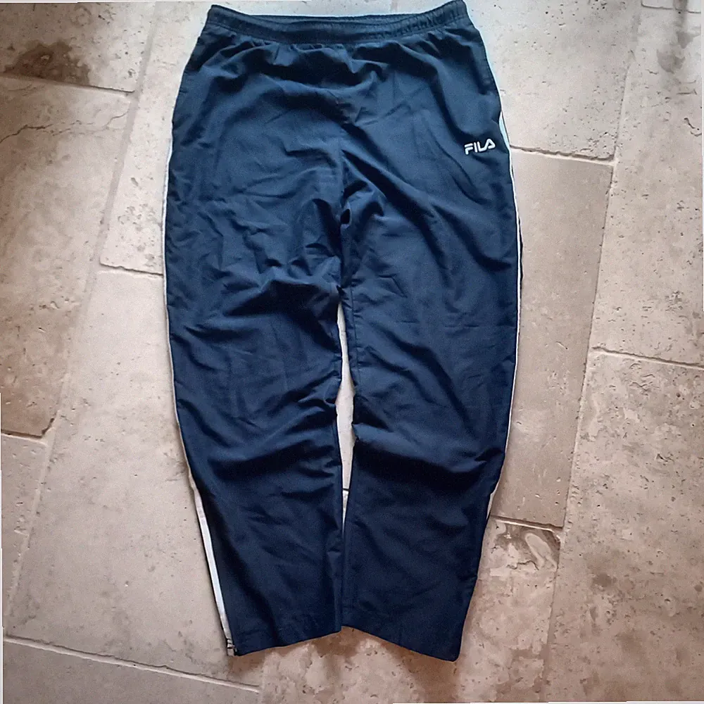 FILA Jogginghose Vintage Trainingshose Gr.50 / M Herren Blau Trackpants