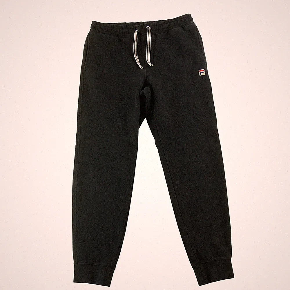 Fila Jogginghose Y2K Vintage Sportswear Herren Größe L schwarz #QWE3795