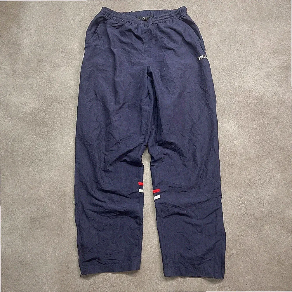 Fila Trainingshose Herren Large gestreift Loose Fit Y2K Sport Jogginghose, Navy