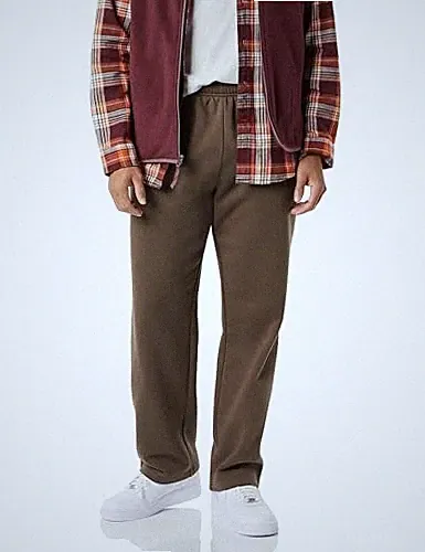 Fleece-Jogginghose Herren M, Mittelbraun, Amazon Essentials, offen, Übergrößen