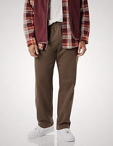 Fleece-Jogginghose Herren M, Mittelbraun, Amazon Essentials, offen, Übergrößen