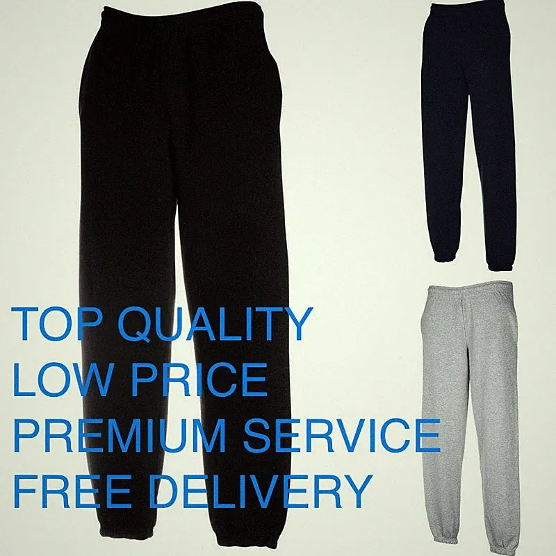Fleece Jogginghose Unisex Jogginghose (Elastisch) mit Manschetten Hosen
