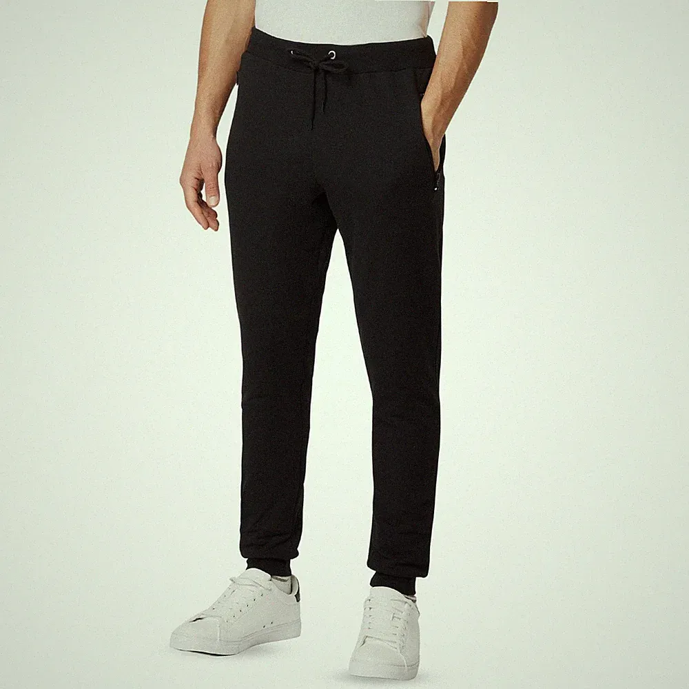 FM London Herren Slim Fit Jogginghose Schwarz M EU Sports Jogger