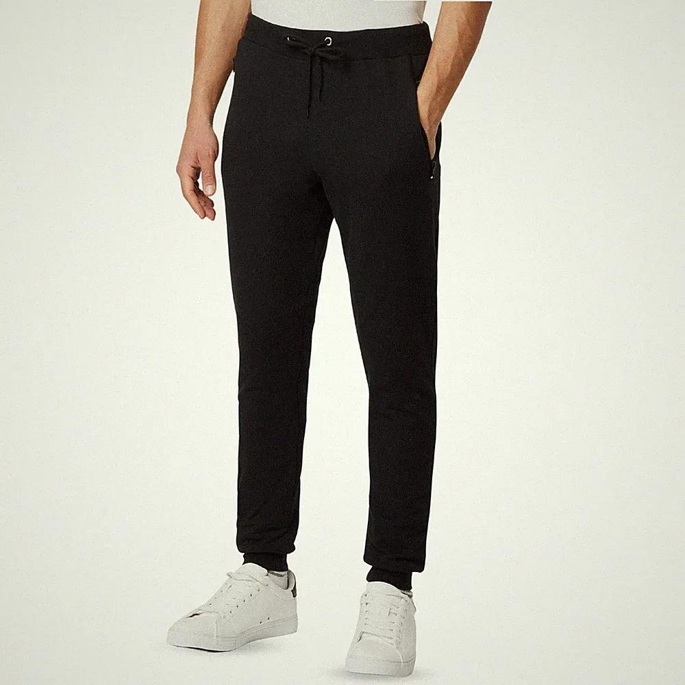 FM London Herren Slim Fit Jogginghose Schwarz M EU Sports Jogger