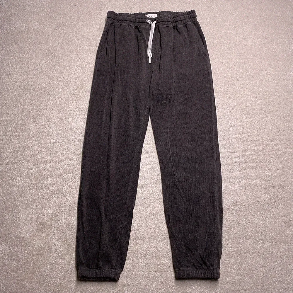 Folk Jogginghose Herren Large braun Fischgrät Strick Gummibund Bündchen