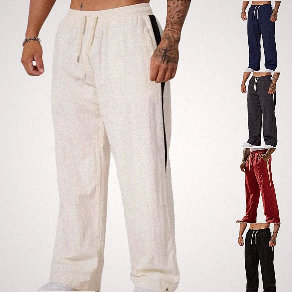 For für american Style Herren Fitness Jogginghose Loose Wideleg für freizeit