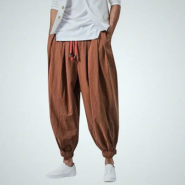 For Lounging Oversize Jogginghose Baggy Silhouette Beinbindung volle Länge