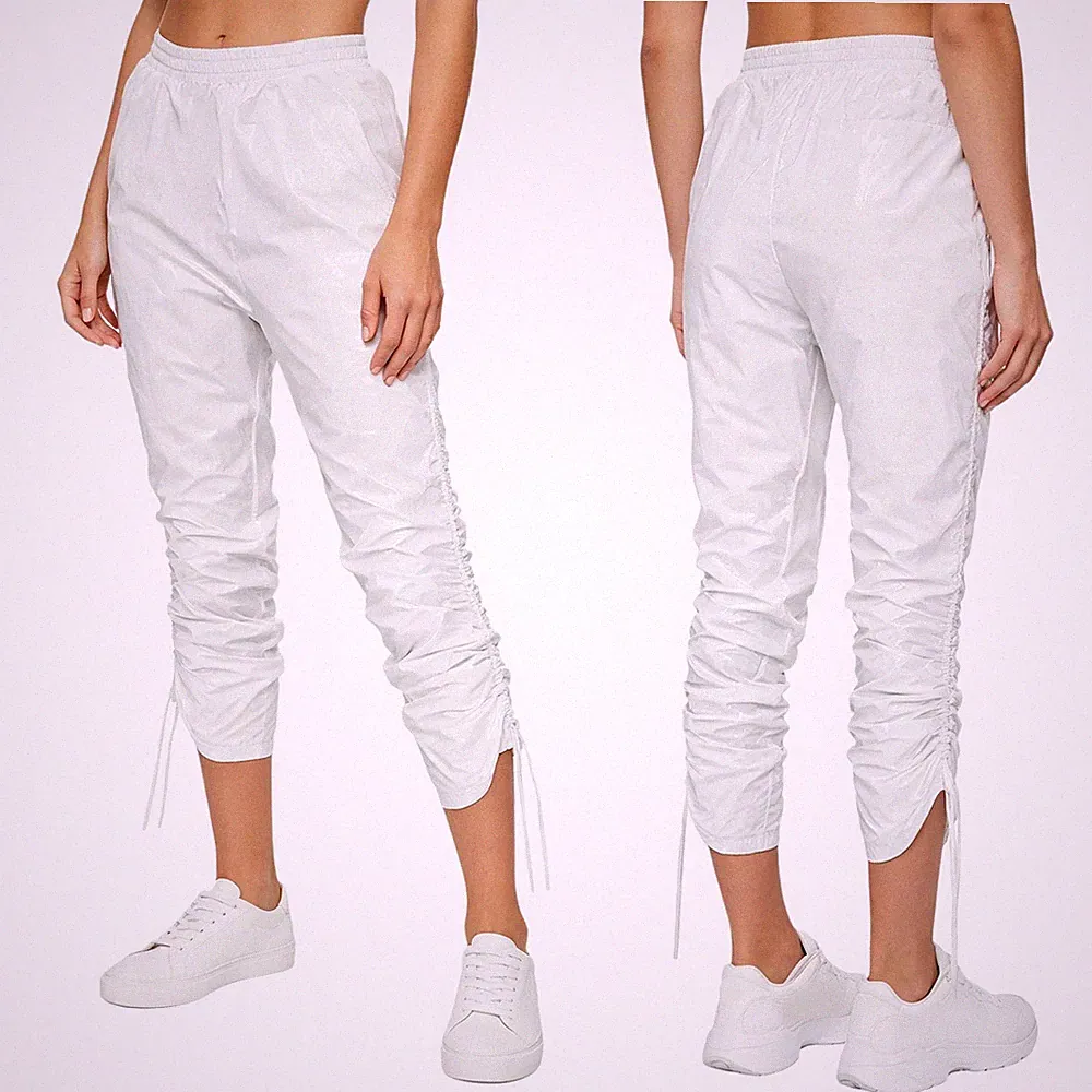 Damen Wasserdichte Capri Jogginghose Sport Training Casual Sweathose Saunahose
