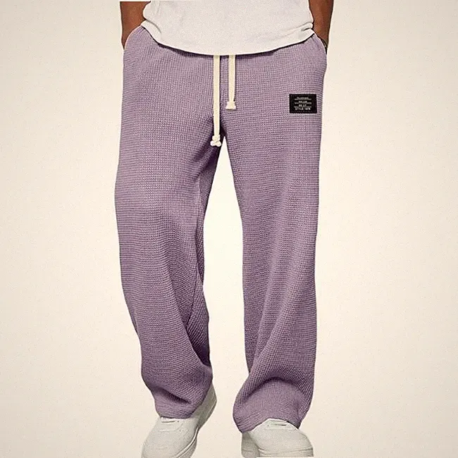 Freizeithose mit Kordelzug Herren Gerade Baggy Lange Hosen Jogginghose Sporthose