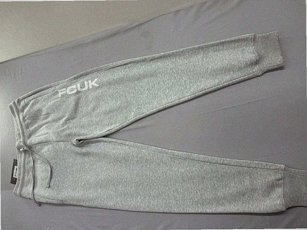 French Connection FCUK Grau Activewear Jogginghose Herren L Relaxed Tapered