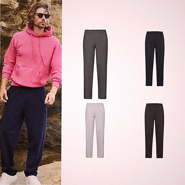 Fruit of the Loom Classic 80/20 Open Leg Jogginghose 64-032-0 - Herren, 80% Baumwolle