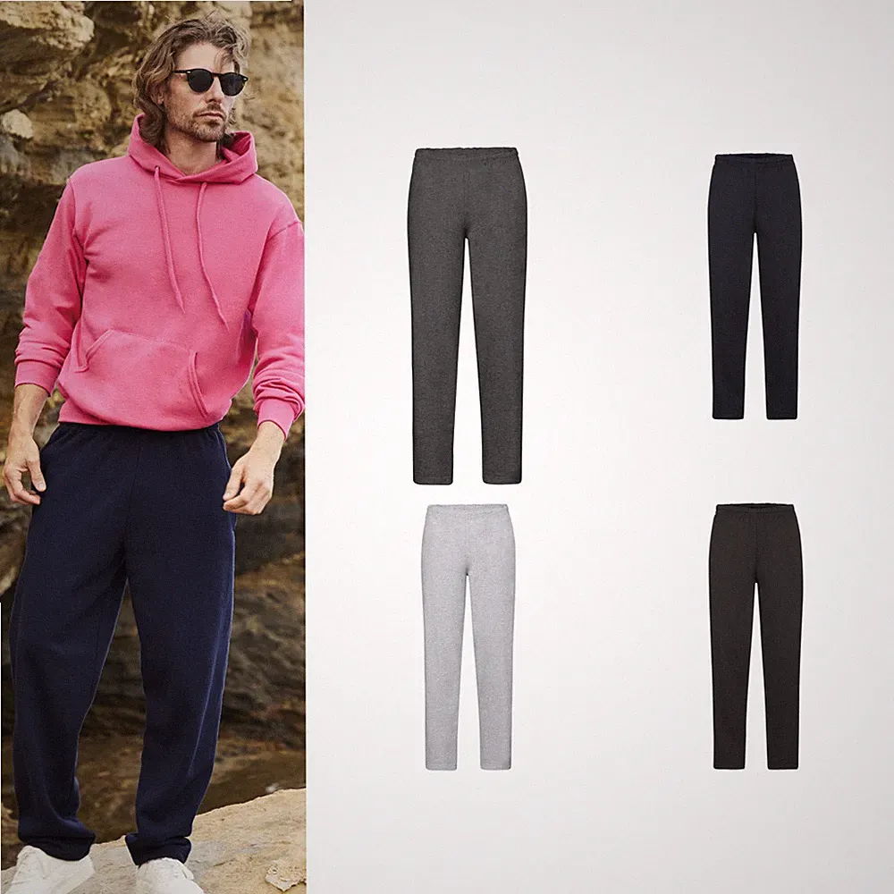Fruit of the Loom Classic 80/20 Open Leg Jogginghose 64-032-0 - Herren, 80% Baumwolle