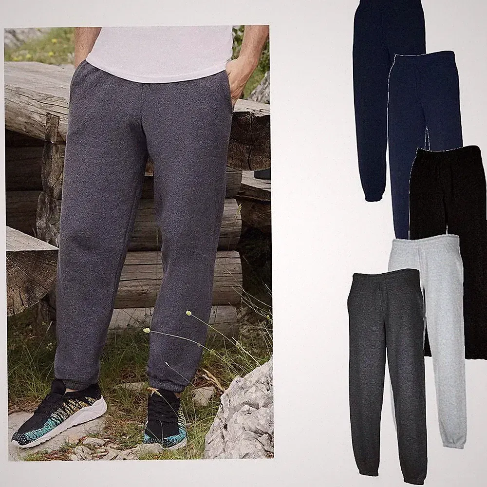 Fruit of the Loom Classic Elasticated Cuff Jog Pants Sweat Herren Jogging Hose