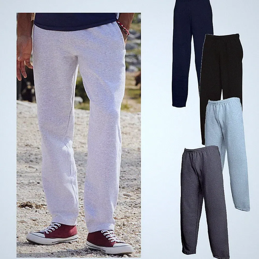 Fruit of the Loom Classic Open Hem Jog Pants Sweat Jogging Hose