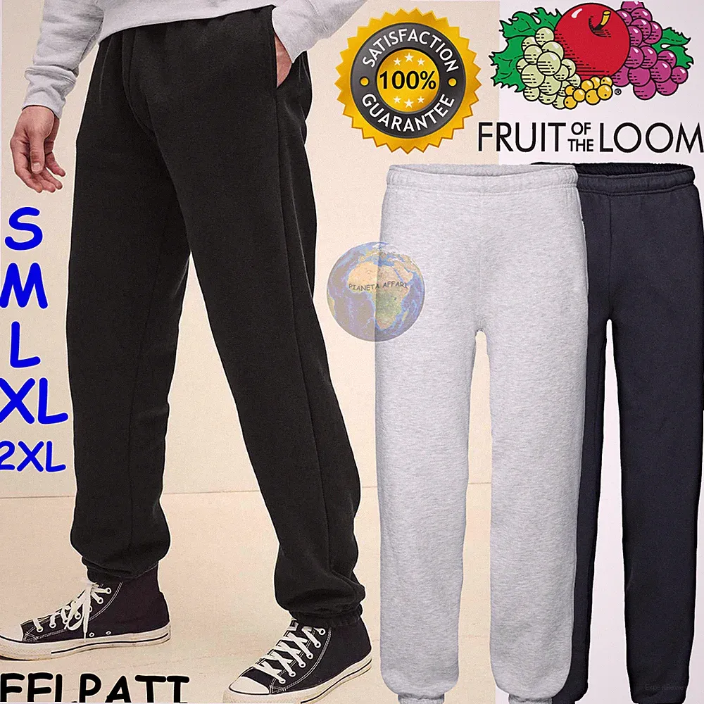Fruit of the Loom Herren Sporthose Mit Elastikbund Fleece Lang Arbeit Freizeit
