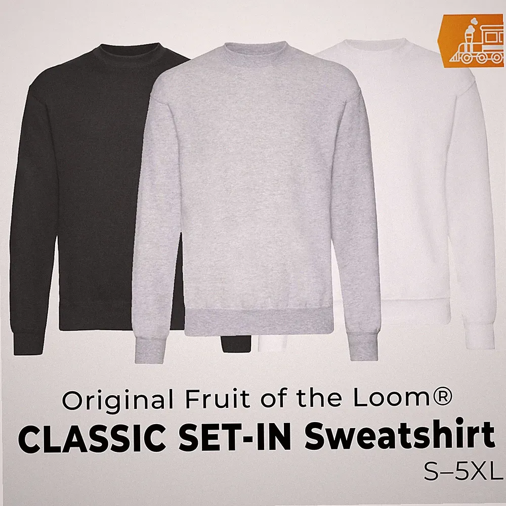 Fruit of the Loom Herren Sweatshirt CLASSIC SET-IN Pullover Unisex Basic bis 5XL