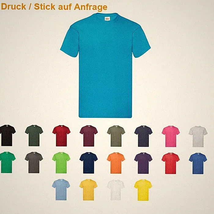 FRUIT OF THE LOOM Herren T-Shirt Basic Shirt Baumwolle S-5XL 61-082-0