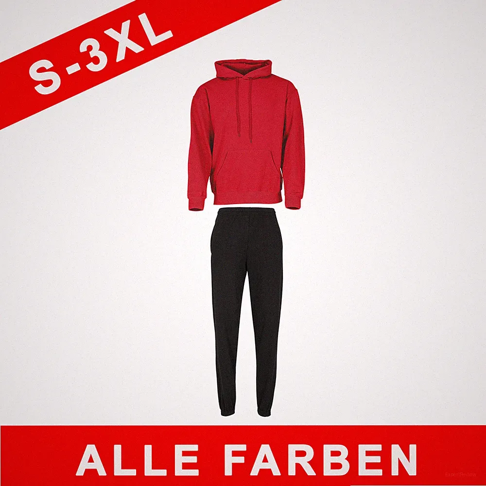 Fruit of the Loom Jogginganzug Set Hose & Hoodie Herren | S-3XL | Trainingsanzug