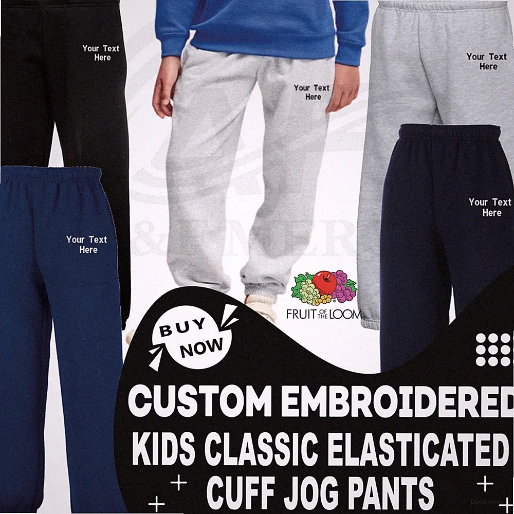 Fruit of the Loom Personalisierte Jogginghosen Kinder Elastischer Bündchen