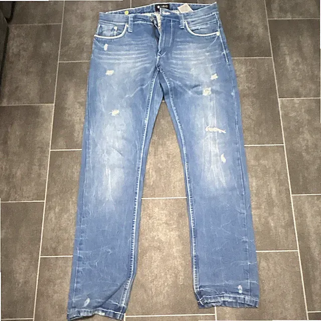 FSBN Denim Herren Jeans blau Denim helle Waschung Five-Pocket 31/32