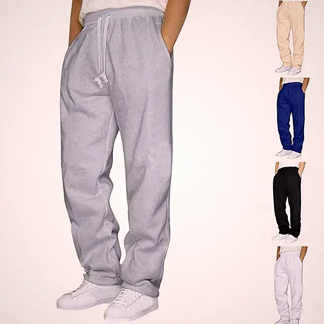 für freizeit Herren Hose Outdoor Sport Loose Fit Jogging Kordelzug Gerader Stil