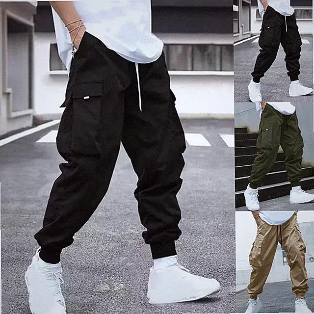 für harajuku Style Herren Cargohose mehrere Jogginghose 95% Polyester 5%
