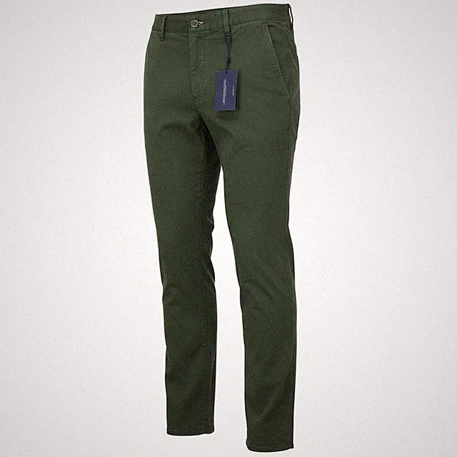 GANT Brushed Extra Slim Chino Herrenhose W32/L34 Thyme Grün Zip