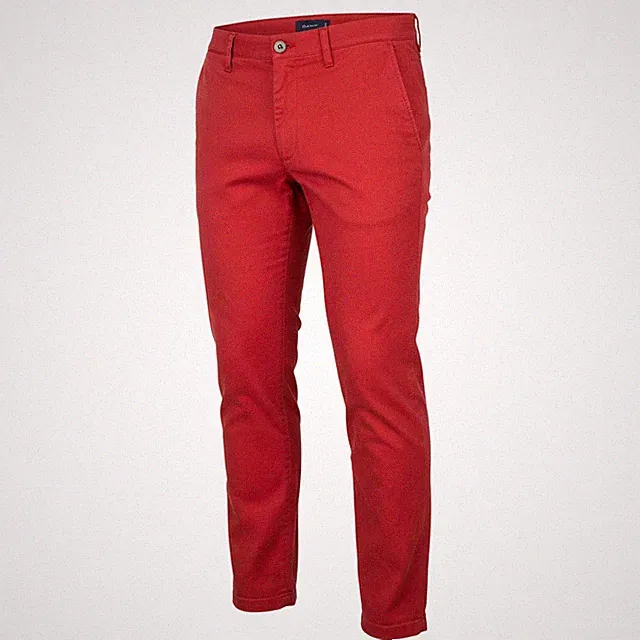 GANT Hallden Sunfaded Chinos Herren Red Slim Mid Rise Zip W38/L34