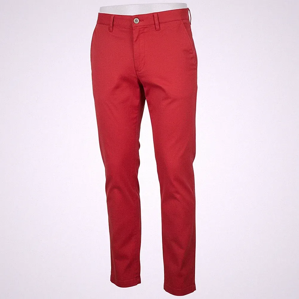 GANT Hallden Sunfaded Chinos Herren Slim Fit Rot Baumwolle Zip W35/L34