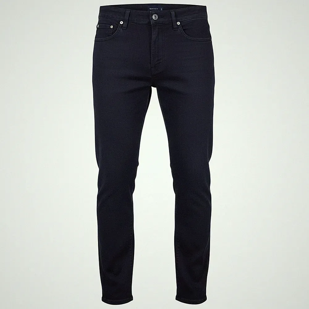 GANT Hayes Dusty Twill Herren Jeanshose Slim Fit W32/L32 Zip-Fly Marineblau