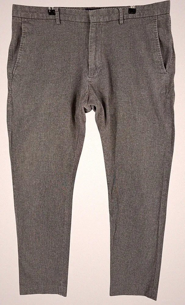 Gant Herren Boopex Regular Fit Hose Anzughose Grau W36 L32