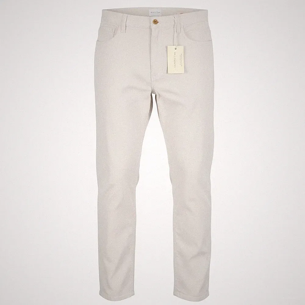 GANT Herren Hose Rugger The Cordster Slim Fit Elfenbein W30/L34 Kurz 28 in