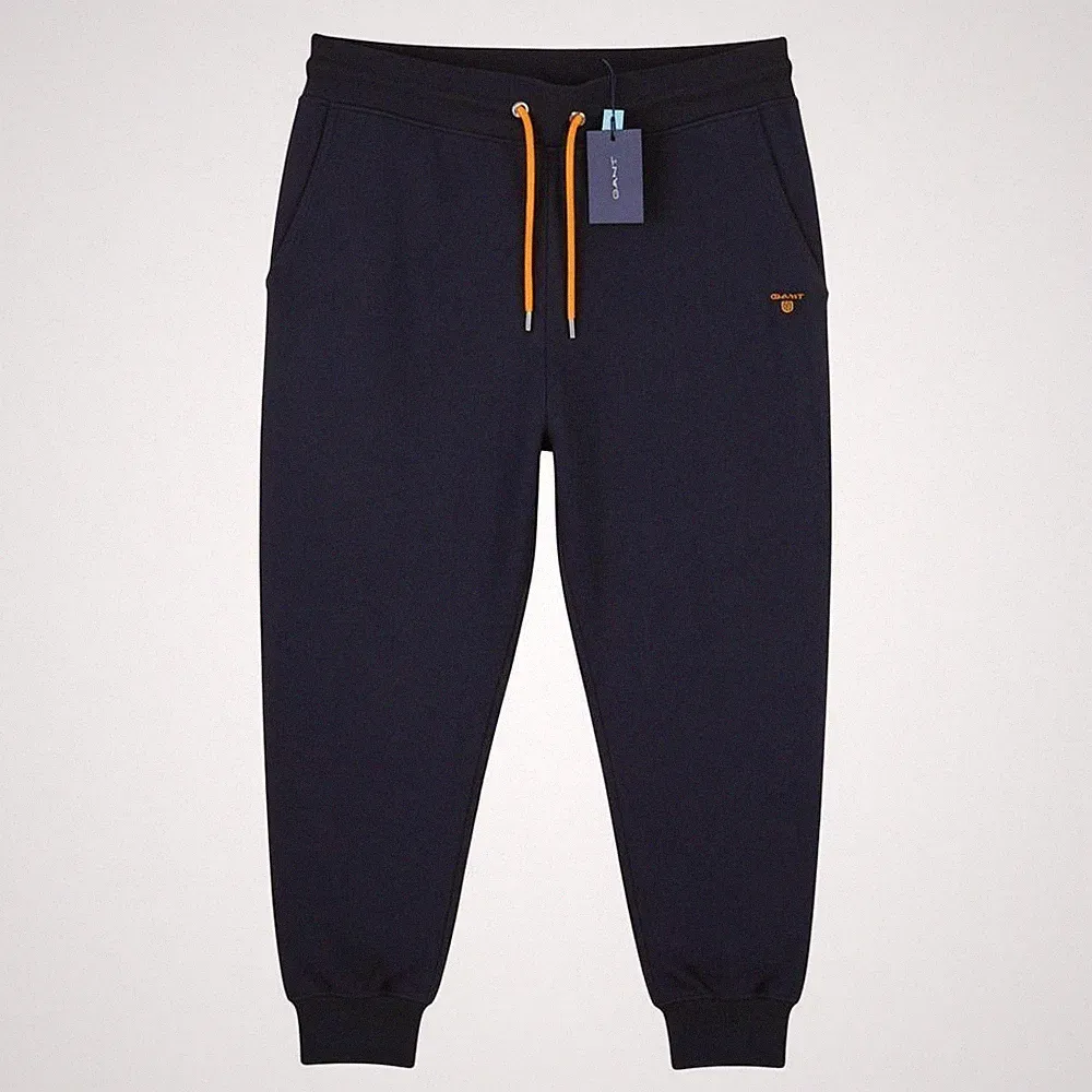 GANT Herrenhose XL Dunkelblau Mit Kordelzug Taille Logo Jogginghose Sweat