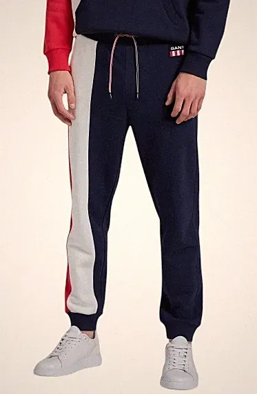 GANT Retro Logo Sweat Herren Hose 4XL Navy Mit Kordelzug Logo Jogg