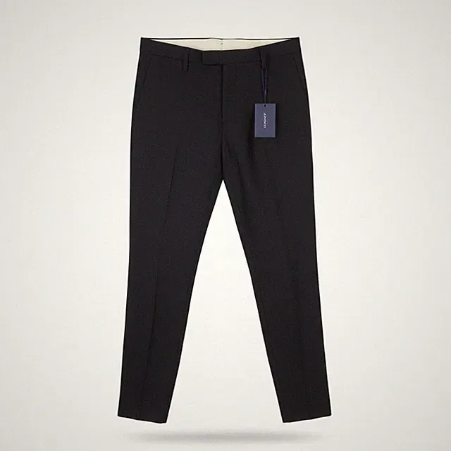 GANT Stretch Leinen Herren Hose EU48 Abendblau Slim Flat Front