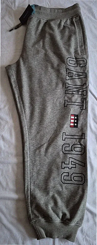 Gant Trainingshose Jogginghose Sporthose XXL Grey Melange Neu mit Etikett