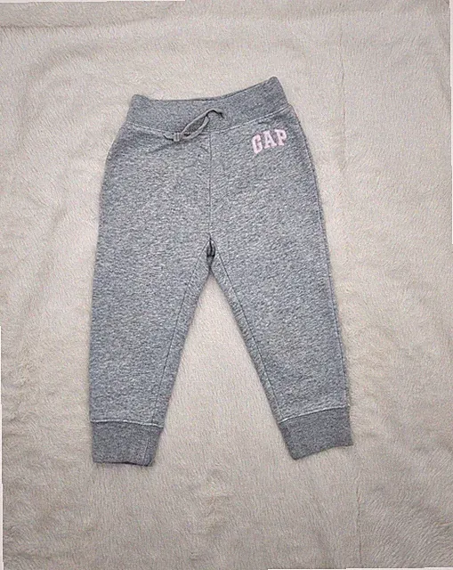 GAP Baby Mädchen Jogginghose 3 Jahre grau Kleinkind Trainingshose Logo Activewear