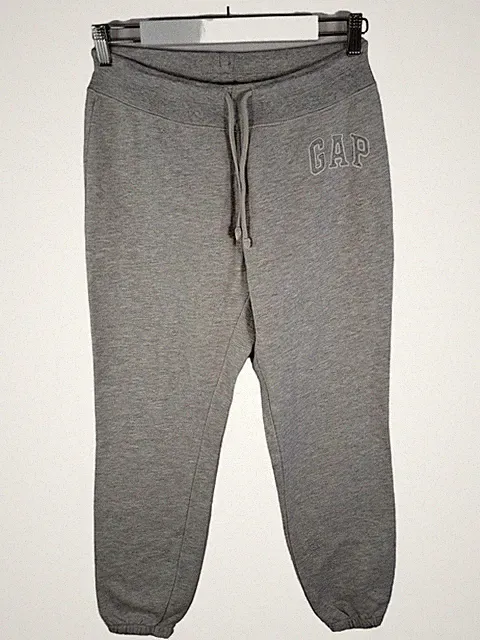 Gap Jogginghose Herren Gr. M Grau Sweatpants Logo Baumwolle