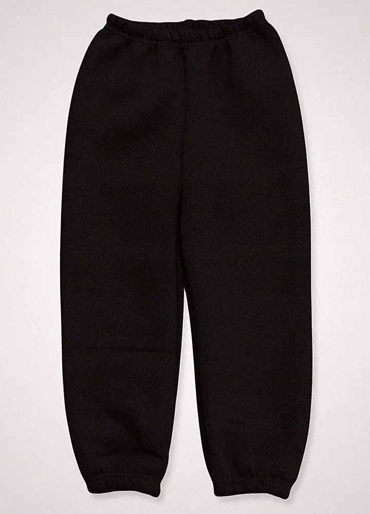 Gefütterte Jogginghose mit Fleece für Kinder, Größe 122, Herbst-Winter, schwarz