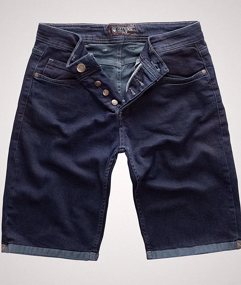 Gelverie Herren Jeans Short Kurze Bermuda Shorts Hose Denim Stonewashed M58