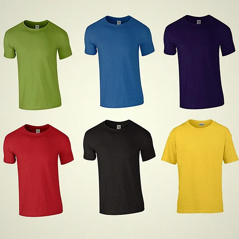 GILDAN Herren T-Shirt Softstyle Kurzarm Rundhals Baumwolle bis 4XL 64000 NEU