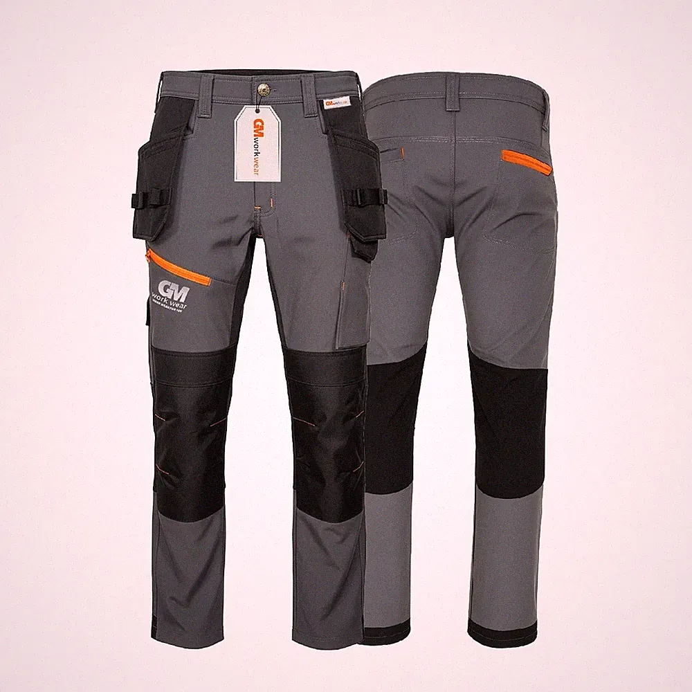 GM Workwear Herren Hi Vis Reflective Cargo Arbeitshose Jogginghose Sicherheitshose